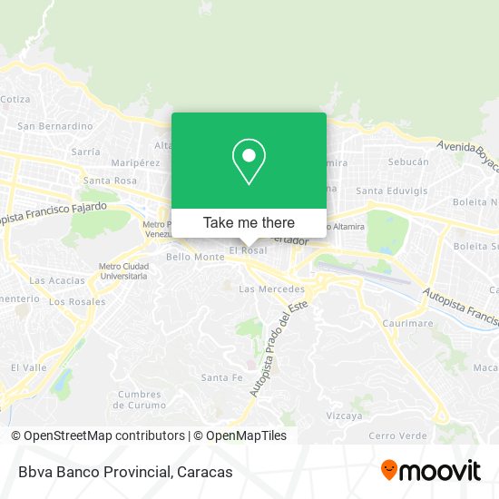 Bbva Banco Provincial map