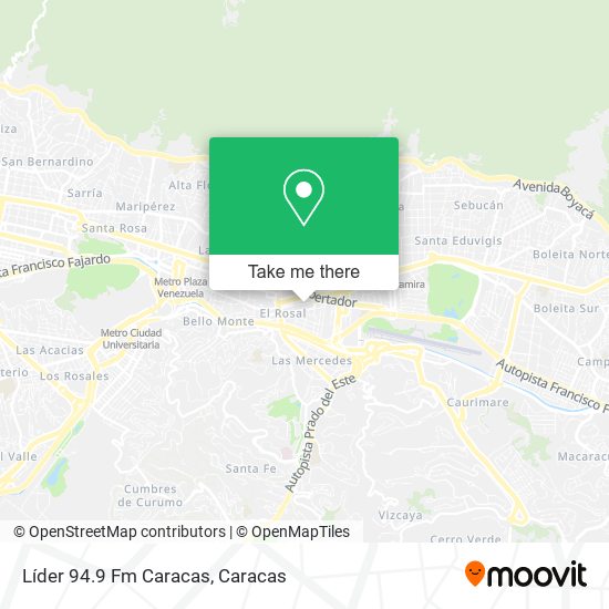 Líder 94.9 Fm Caracas map