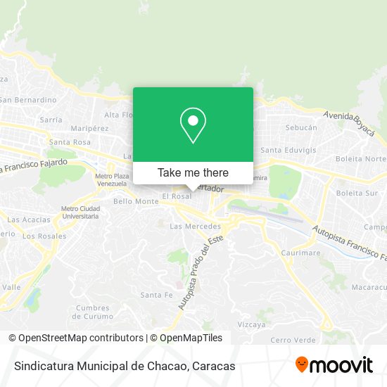 Sindicatura Municipal de Chacao map