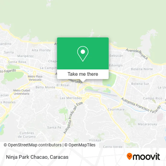 Mapa de Ninja Park Chacao