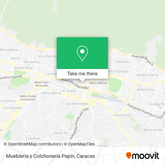 Mapa de Mueblería y Colchonería Pepín