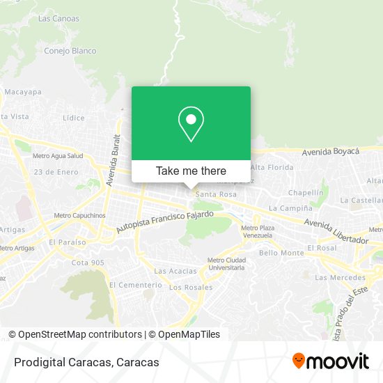 Mapa de Prodigital Caracas