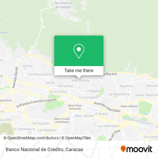 Banco Nacional de Crédito map