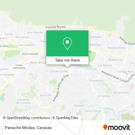 Panache Modas map