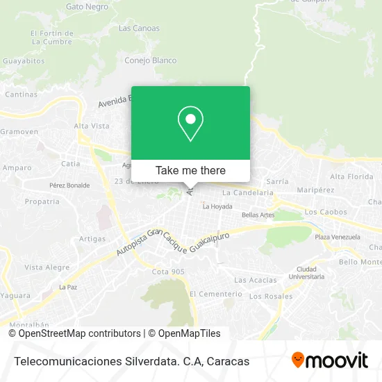 Telecomunicaciones Silverdata. C.A map