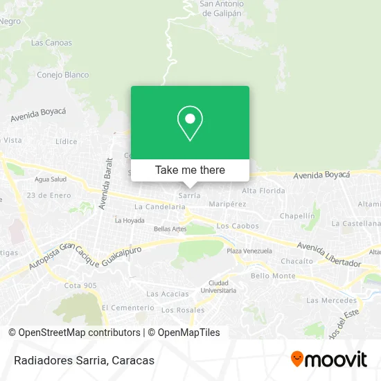 Radiadores Sarria map