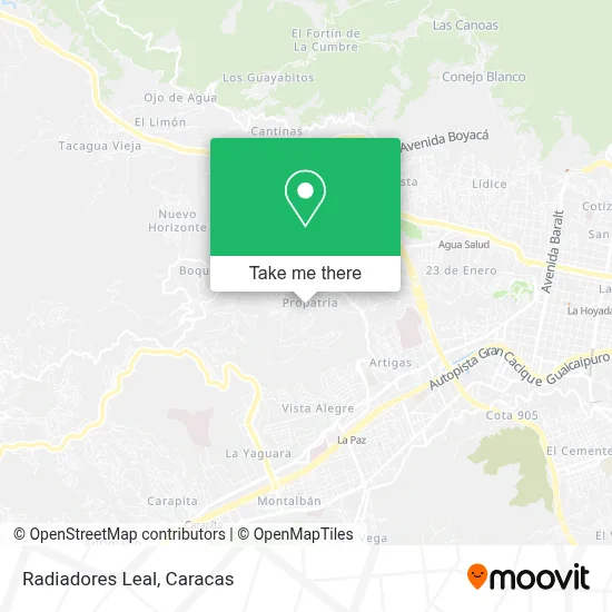Radiadores Leal map