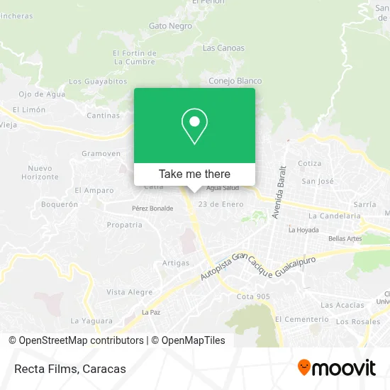 Recta Films map