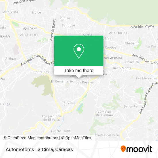 Automotores La Cima map