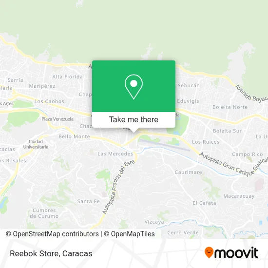Reebok Store map