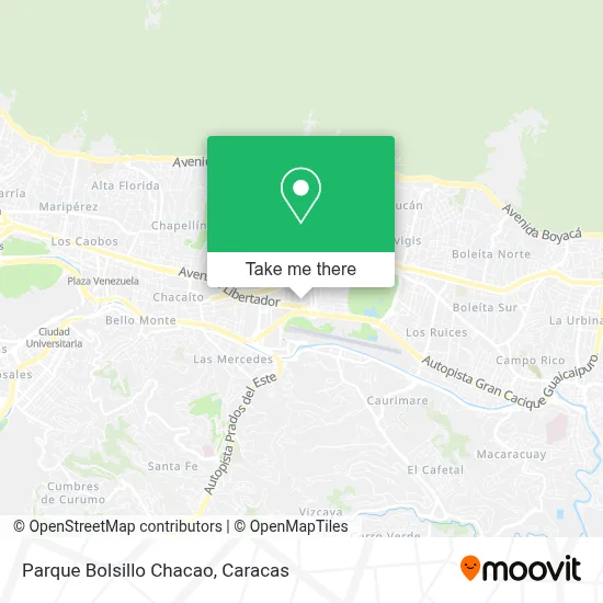 Parque Bolsillo Chacao map