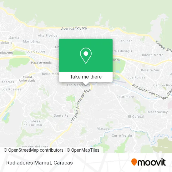 Radiadores Mamut map