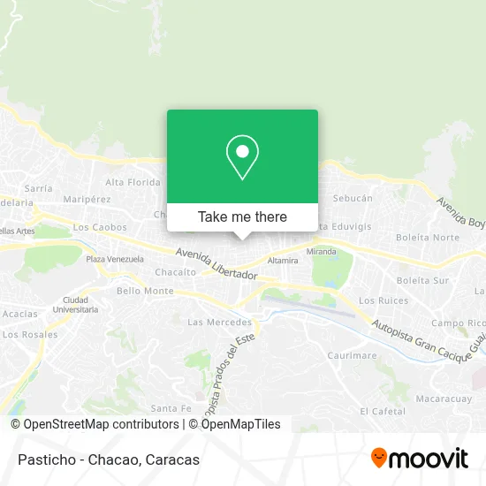Pasticho - Chacao map