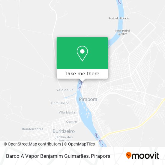 Barco A Vapor Benjamim Guimarães map