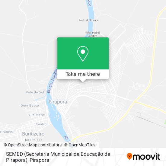 Mapa SEMED (Secretaria Municipal de Educação de Pirapora)