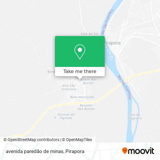 avenida paredão de minas map