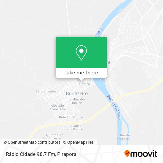 Mapa Rádio Cidade 98.7 Fm