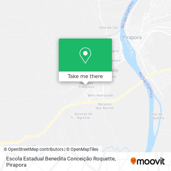 Mapa Escola Estadual Benedita Conceição Roquette