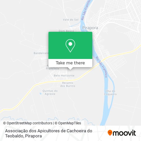 Associação dos Apicultores de Cachoeira do Teobaldo map