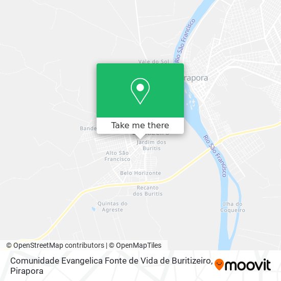 Comunidade Evangelica Fonte de Vida de Buritizeiro map