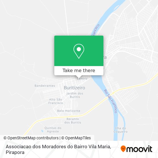 Mapa Associacao dos Moradores do Bairro Vila Maria