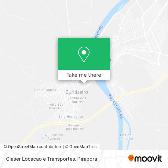 Mapa Claser Locacao e Transportes