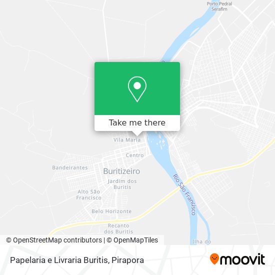 Mapa Papelaria e Livraria Buritis