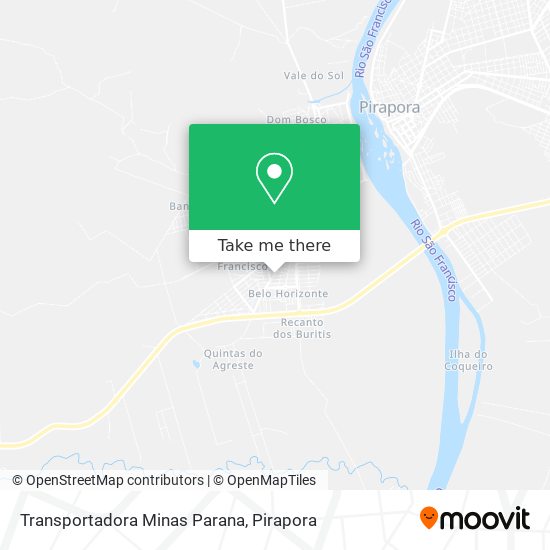 Transportadora Minas Parana map