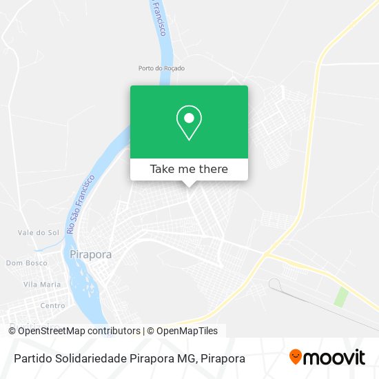 Partido Solidariedade Pirapora MG map