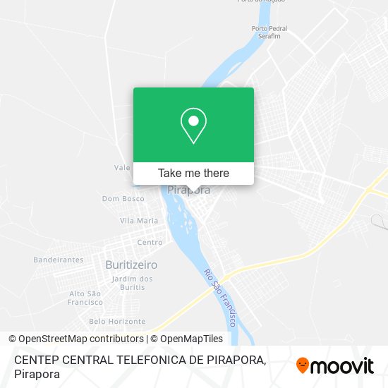 Mapa CENTEP CENTRAL TELEFONICA DE PIRAPORA