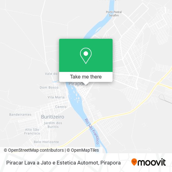 Mapa Piracar Lava a Jato e Estetica Automot