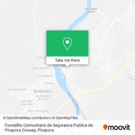 Conselho Comunitario de Seguranca Publica de Pirapora Consep map