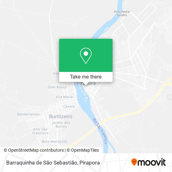 Mapa Barraquinha de São Sebastião