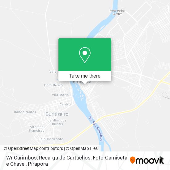Mapa Wr Carimbos, Recarga de Cartuchos, Foto-Camiseta e Chave.