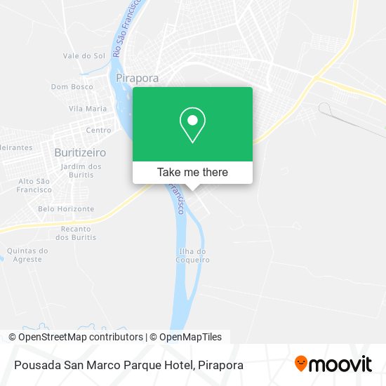 Mapa Pousada San Marco Parque Hotel