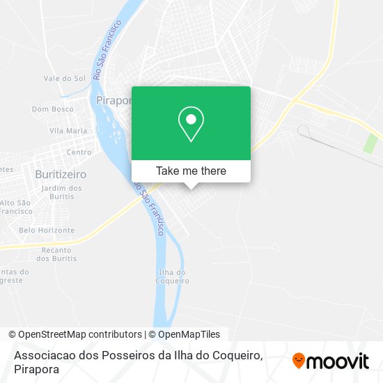 Associacao dos Posseiros da Ilha do Coqueiro map