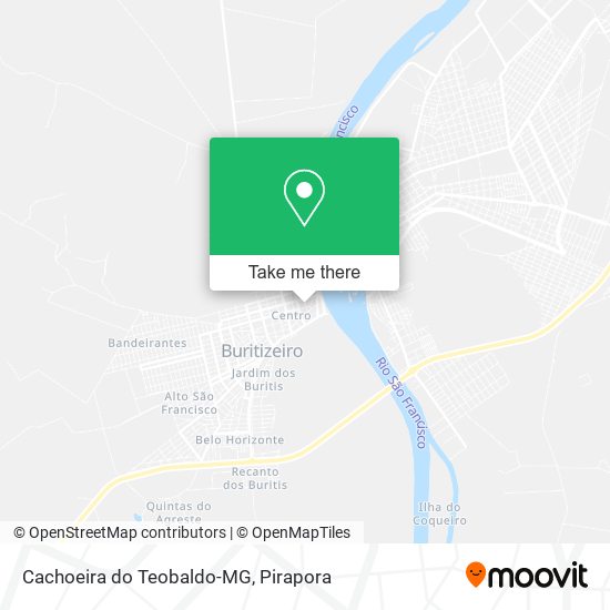 Mapa Cachoeira do Teobaldo-MG