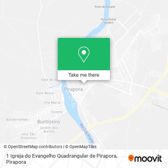 Mapa 1 Igreja do Evangelho Quadrangular de Pirapora