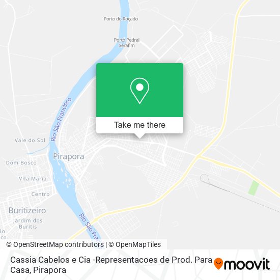 Mapa Cassia Cabelos e Cia -Representacoes de Prod. Para Casa