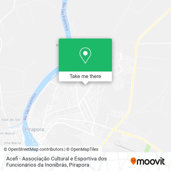 Mapa Acefi - Associação Cultural e Esportiva dos Funcionários da Inonibrás