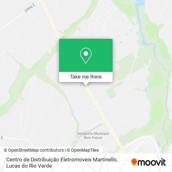 Mapa Centro de Distribuição Eletromoveis Martinello