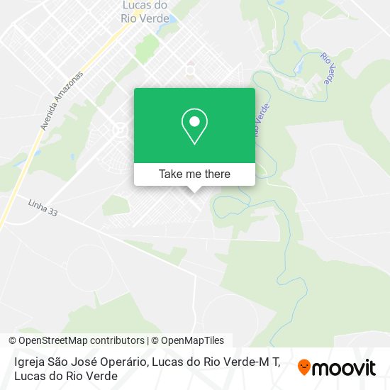 Mapa Igreja São José Operário, Lucas do Rio Verde-M T