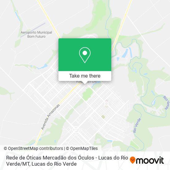 Mapa Rede de Óticas Mercadão dos Óculos - Lucas do Rio Verde / MT