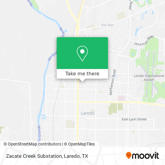 Zacate Creek Substation map