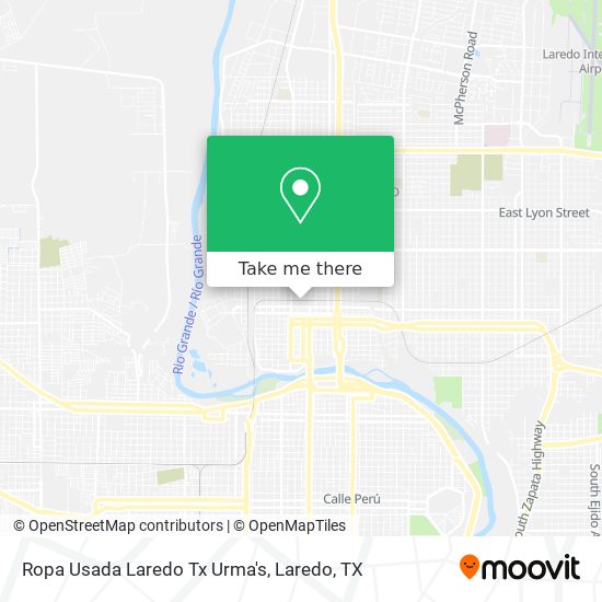 Mapa de Ropa Usada Laredo Tx Urma's
