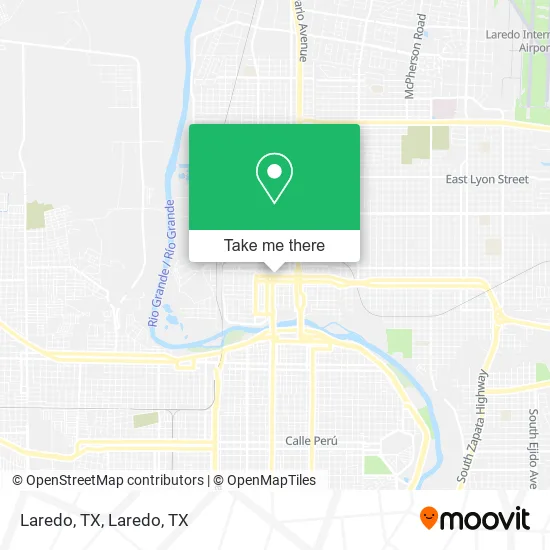 Mapa de Laredo, TX