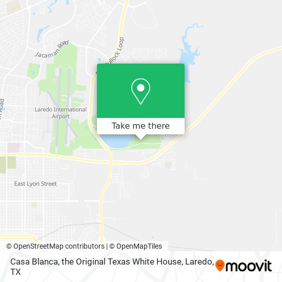 Casa Blanca, the Original Texas White House map