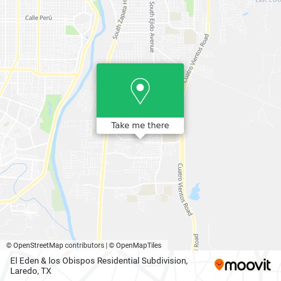 Mapa de El Eden & los Obispos Residential Subdivision