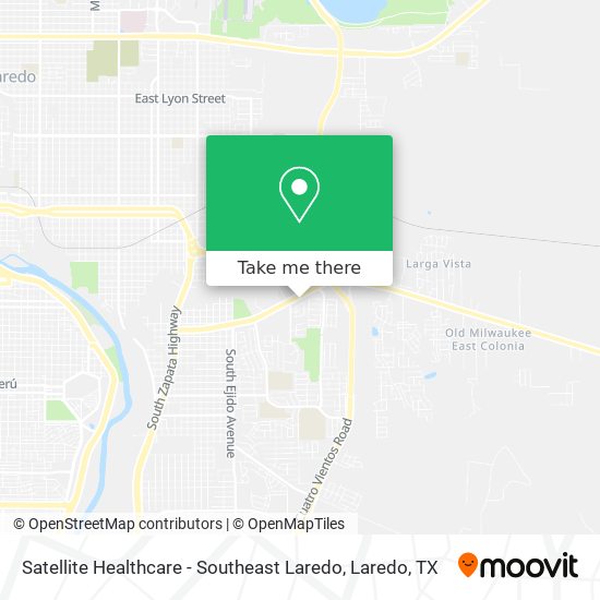 Satellite Healthcare - Southeast Laredo map
