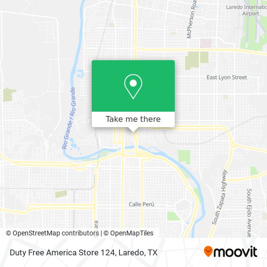 Mapa de Duty Free America Store 124